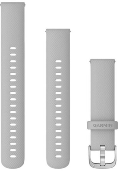 Bracelet Garmin en silicone 18mm à attache rapide - Gris clair 010-12932-0C