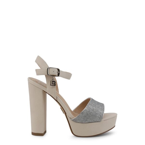 Laura Biagiotti - Chaussures - Sandales - 6117-NABUK-WHITE - Femme - white,silver