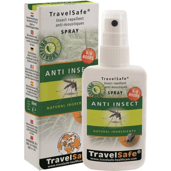 Travelsafe - TS0242 - Spray insectifuge - avec Citriodiol® - 60 ml