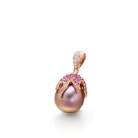 Luna-Pearls - 202.1661 - Pendentif - 750/-Or rose avec...