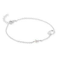 Luna-Pearls - 104.0655 - Bracelet - 750/-Or rose avec...