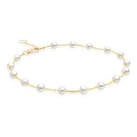 Luna-Pearls - 104.0650 - Bracelet - 750/-Or blanc avec...