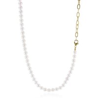Luna-Pearls - 218.0183 - Collier - 750/-Or blanc avec...