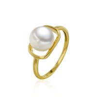 Luna-Pearls - 008.0600 - Bague - 750/-Or blanc avec Perle...