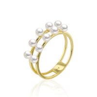 Luna-Pearls - 008.0615 - Bague - 750/-Or jaune avec Perle...