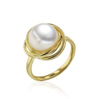 Luna-Pearls - 008.0620 - Bague - 585/-Or jaune avec Perle...